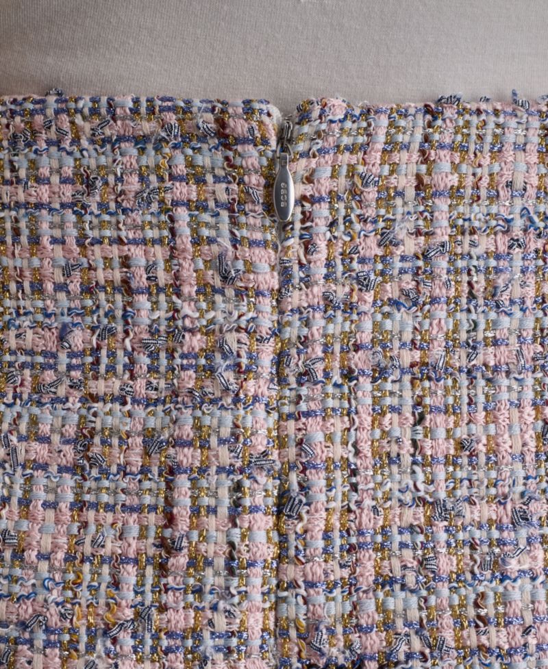 Women's Metallic Accent Tweed Mini Skirt