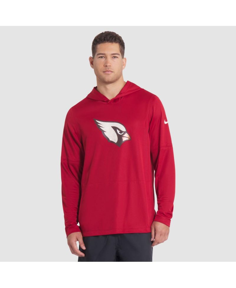 Men's Red Arizona Cardinals 2025 Rivalries Collection Sideline Dri-FIT Long Sleeve Hoodie T-Shirt