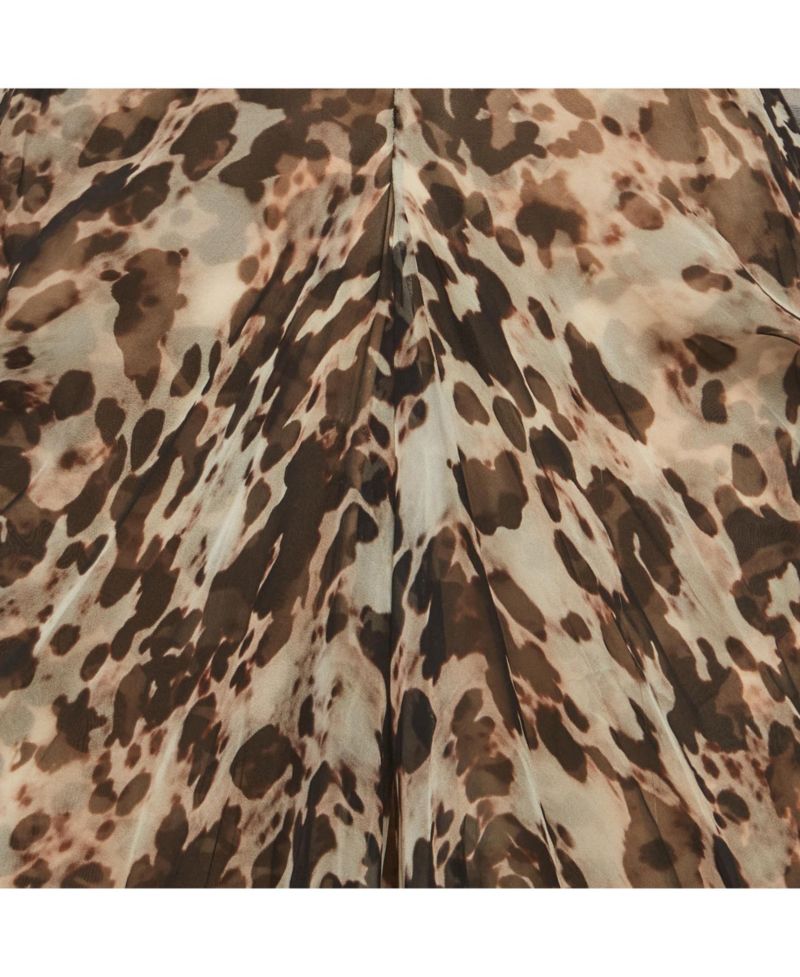 Women's Abstract Print Chiffon Draped Mini Skirt