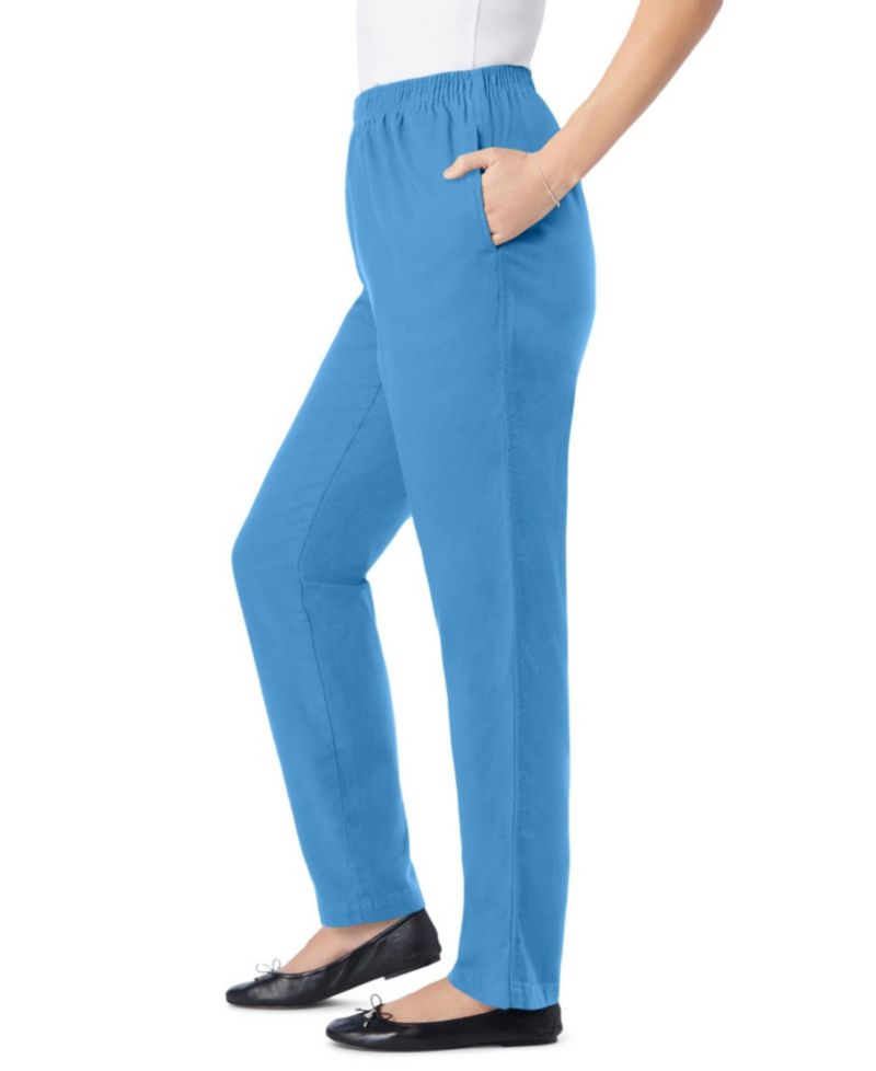 Women's Within Tall Straight-Leg All-Cotton Denim Pull-On 7-Day Elastic-Waist Jeans