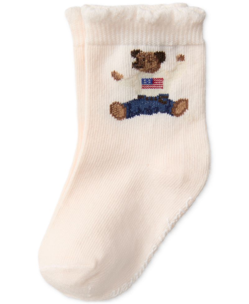 Baby Girls Sitting Bear Socks