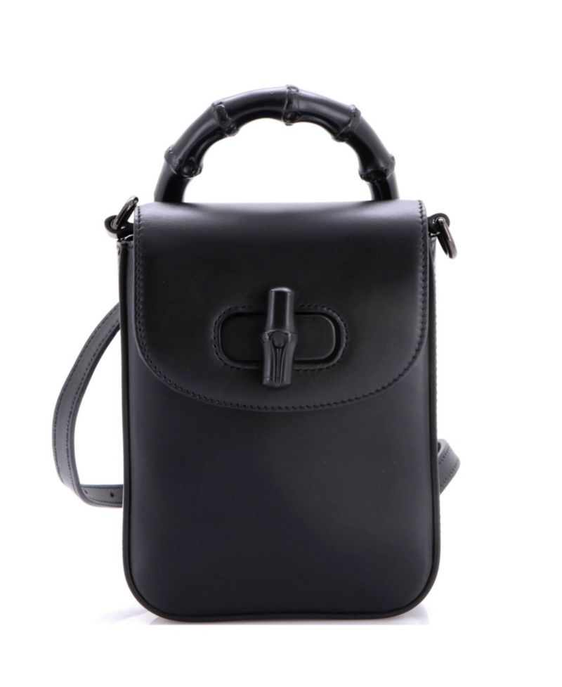 Mini Bamboo Top Handle Backpack Leather