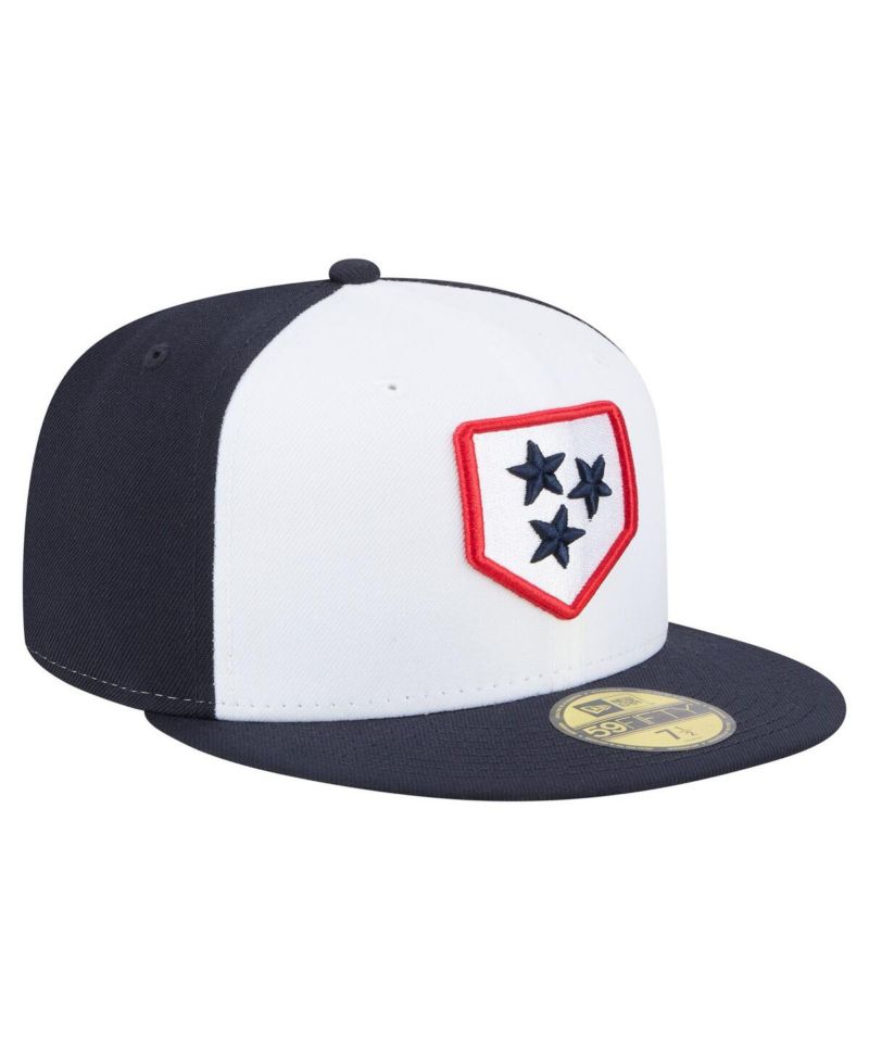 Men's White/Black Nashville Sounds Authentic Collection 59FIFTY Fitted Hat