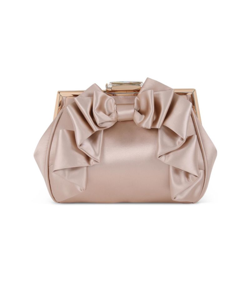 Woman's Mae Signature Satin Pouch Framed with Luxurious Satin Bow