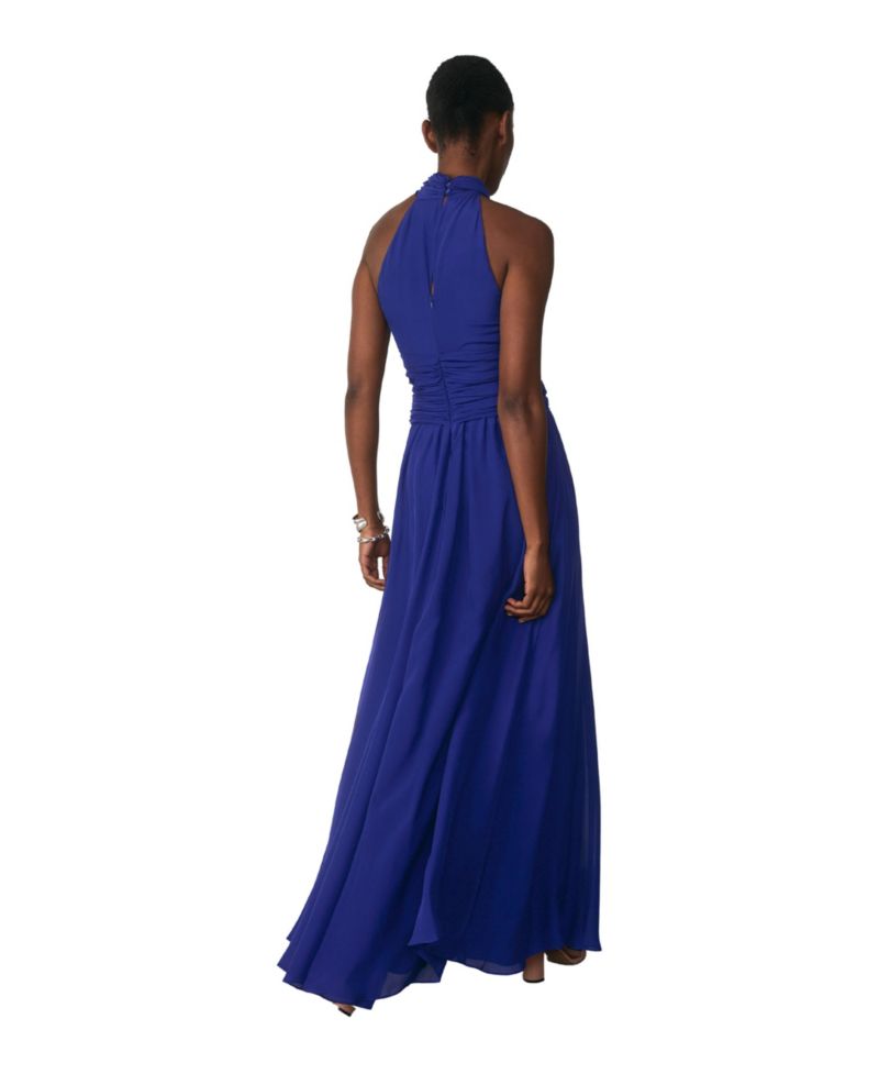 Women's Rivera Silk Halter Maxi Dress