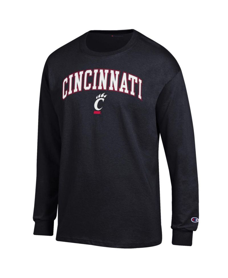 Men's Red Cincinnati Bearcats Arch Over Logo Long Sleeve T-Shirt