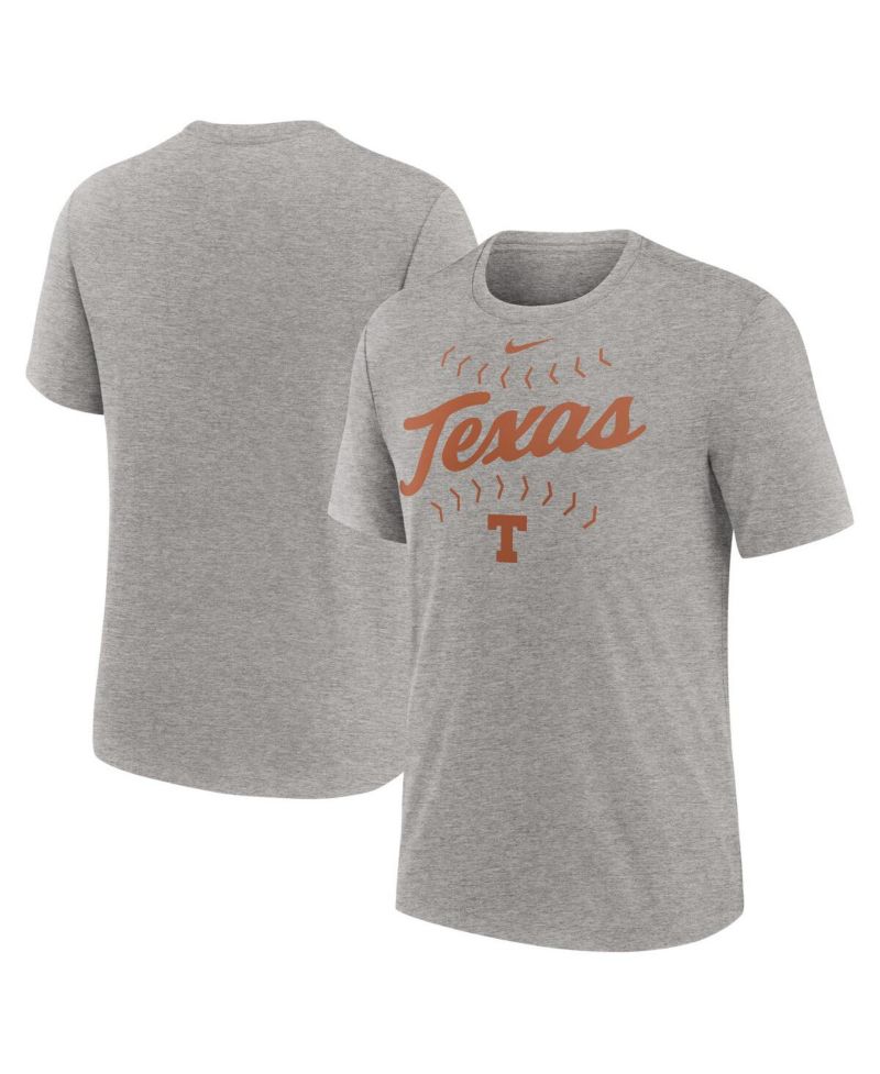 Men's Heather Gray Texas Longhorns Campus Local Tri-Blend T-Shirt