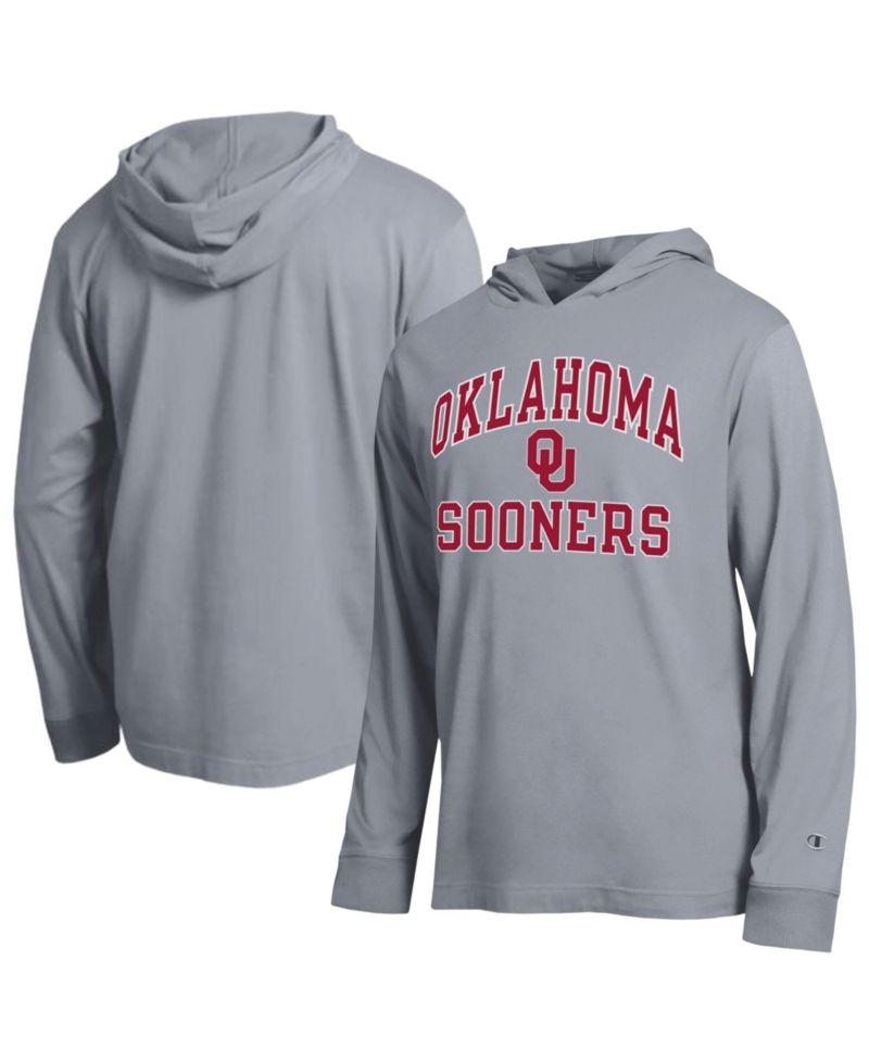Men's Heather Gray Oklahoma Sooners High Motor All-Star Long Sleeve Hooded T-Shirt