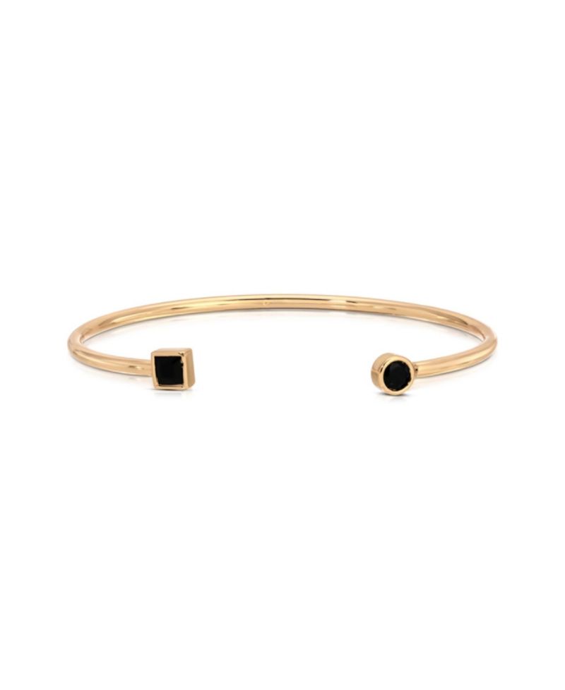 Gold-Tone Crystal Shapes Cuff Bracelet