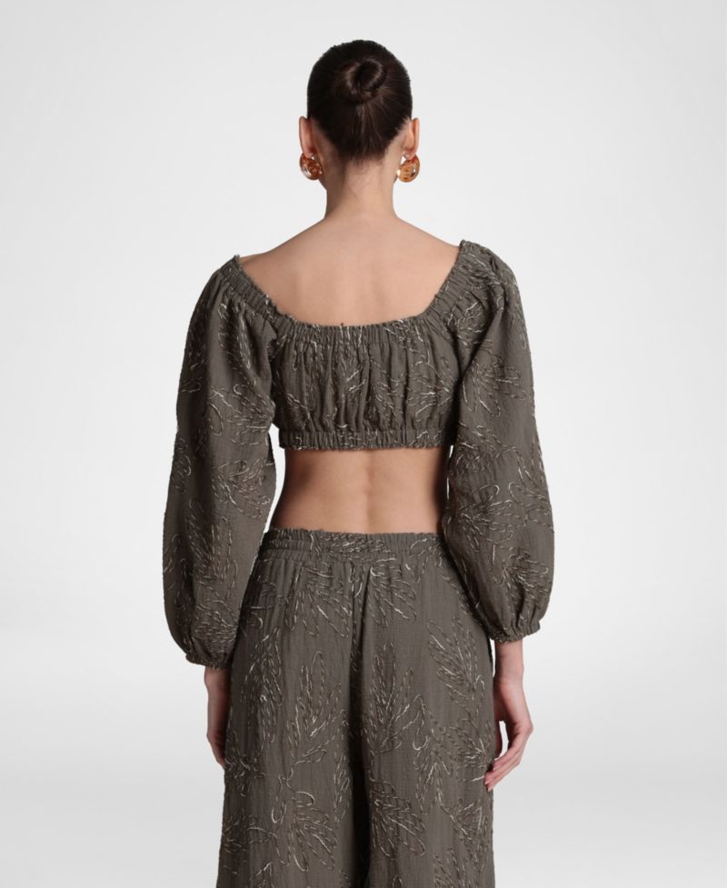 Women's Long-Sleeve Crop Top