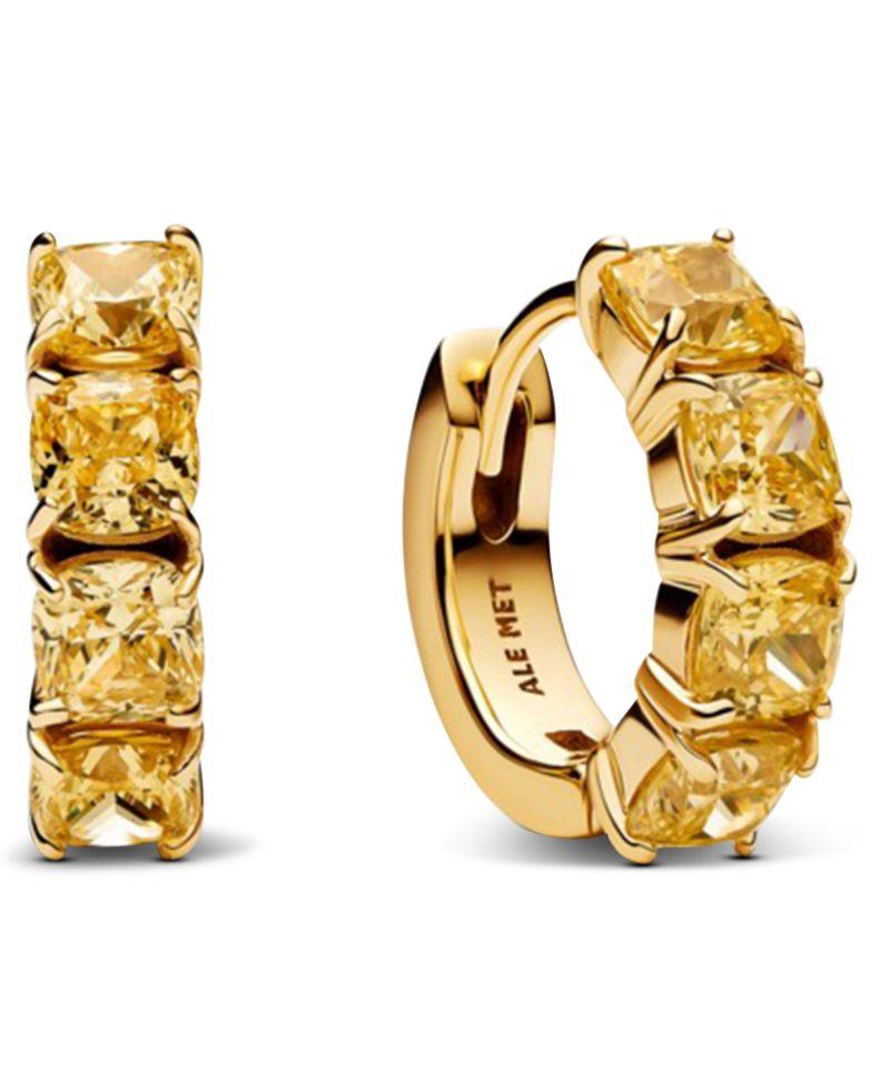 Yellow Hoop Earrings