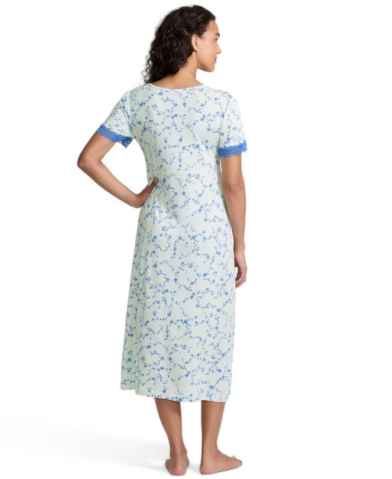 Women's Mid-Calf Scoop Neck Nightgown