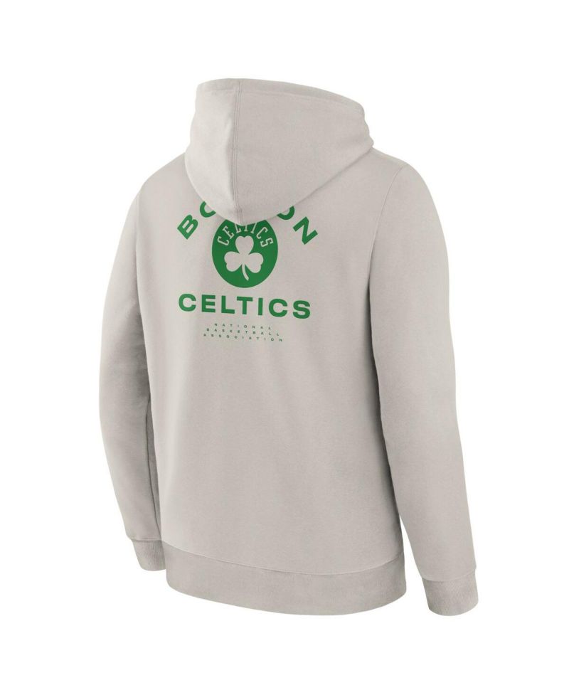 Men's Off White Boston Celtics Crossover Collection Blocked Shot Premium Pullover Hoodie