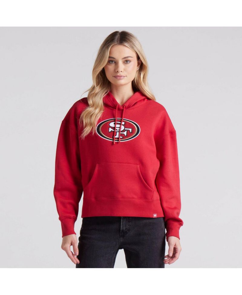 Women's Scarlet San Francisco 49ers Legacy Fleece Pullover Hoodie