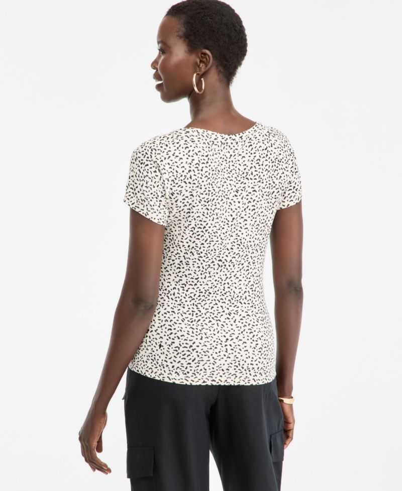 Women's Printed Scoop-Neck T-Shirt