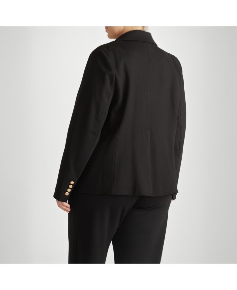 Plus Size 4 Pocket Ponte Blazer