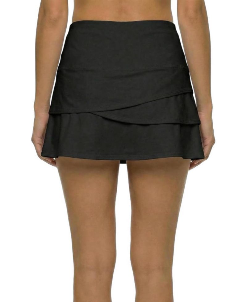 Women's Scalloped High-Waisted Mini Skirt