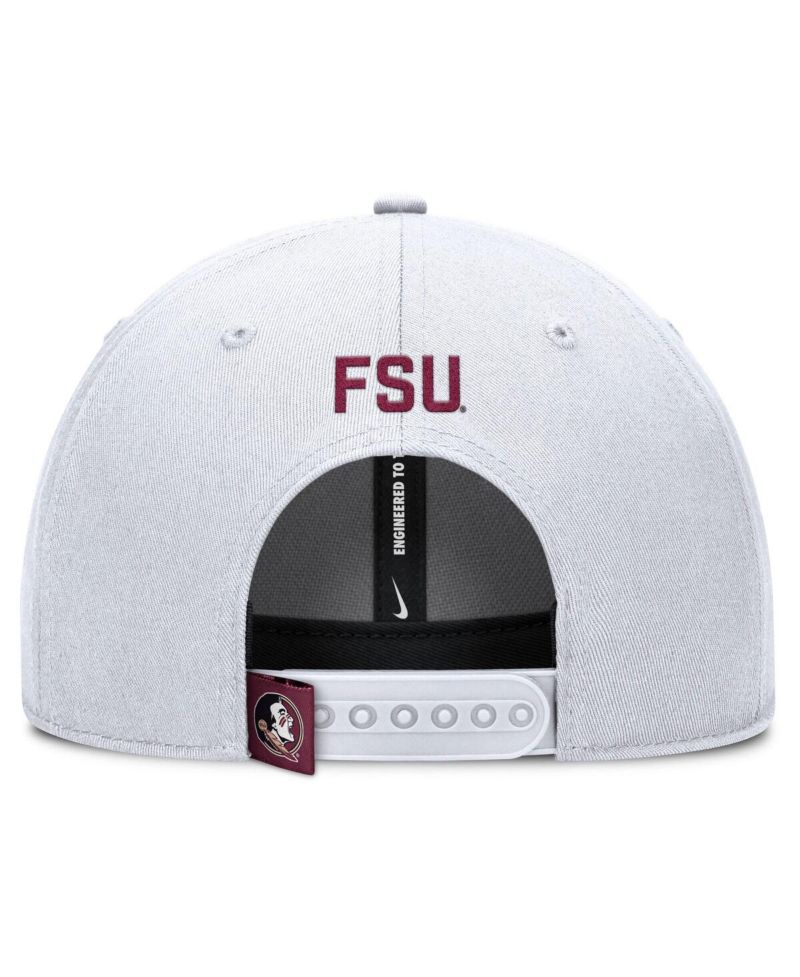 Men's White Florida State Seminoles 2025 On-Field Rise Performance Adjustable Hat