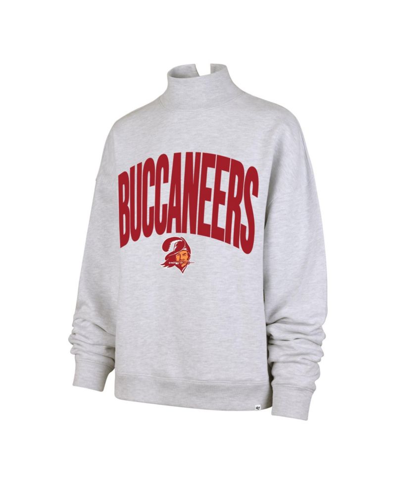 Women's Tampa Bay Buccaneers Subtle Muse Mock Neck Long-Sleeve Screen-Print Sweatshirt