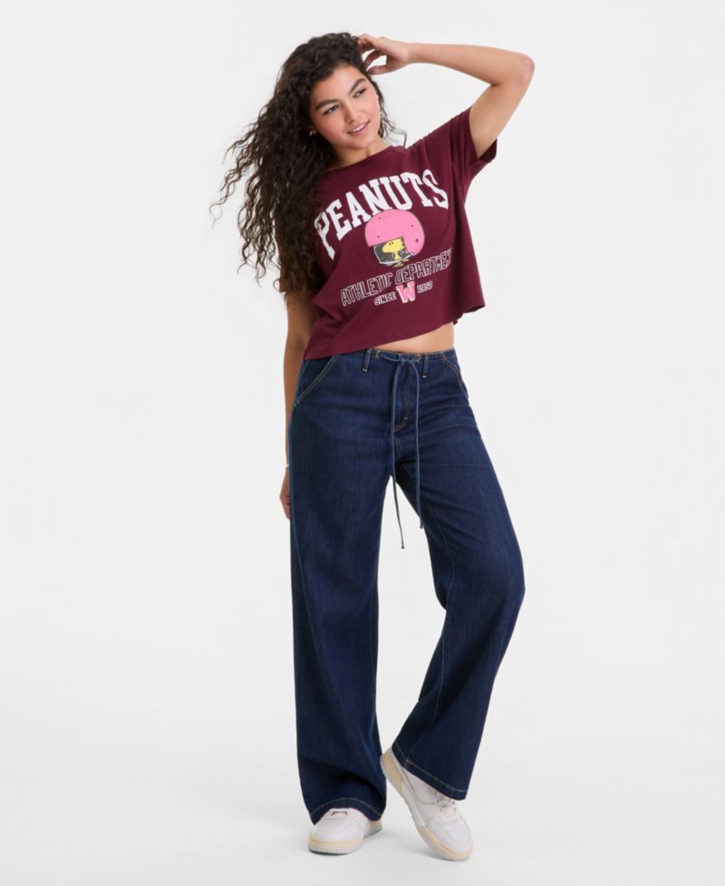 Juniors' Woodstock Football Graphic-Print Tee