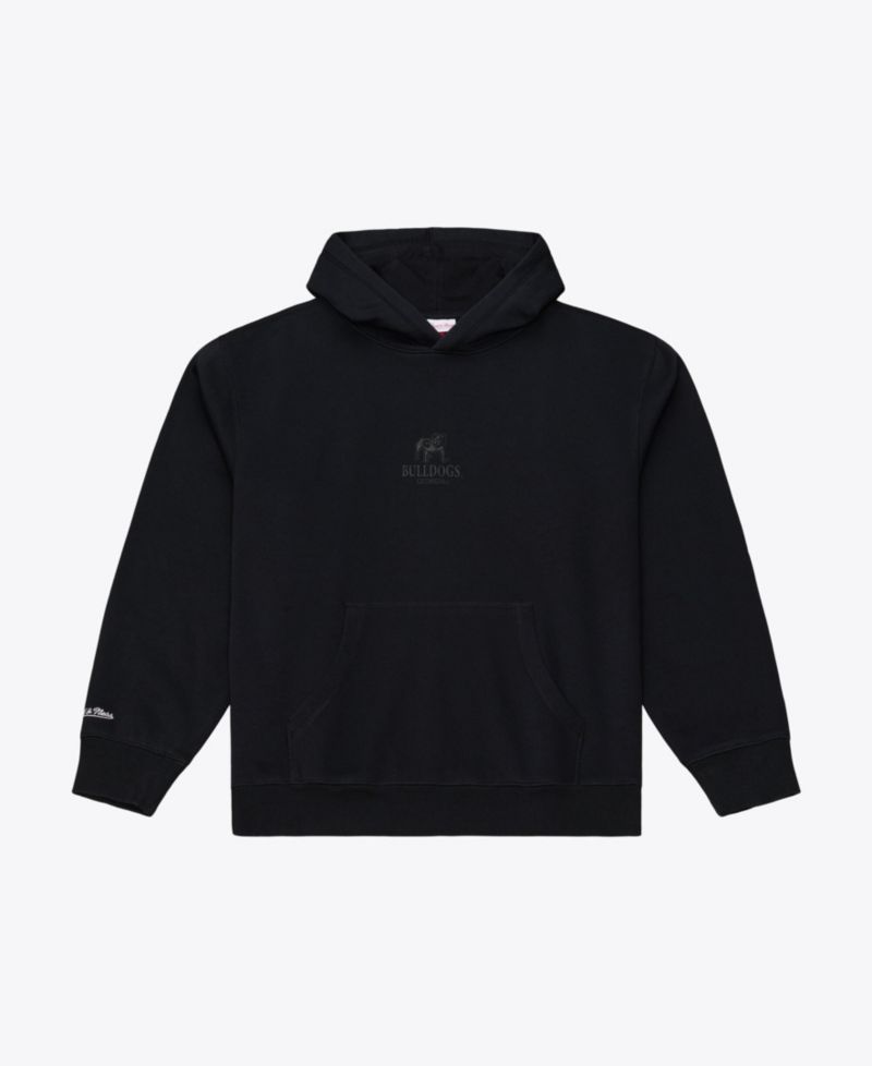 Men's Black Georgia Bulldogs Monochrome Icon Fleece Hoodie