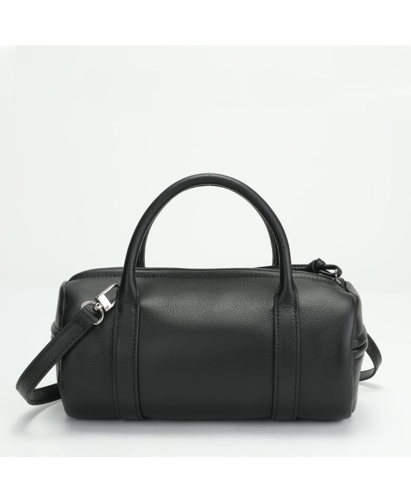 Aria Genuine Leather Small Barrel Satchel Bag Top Handle Mini Boston Crossbody Purse