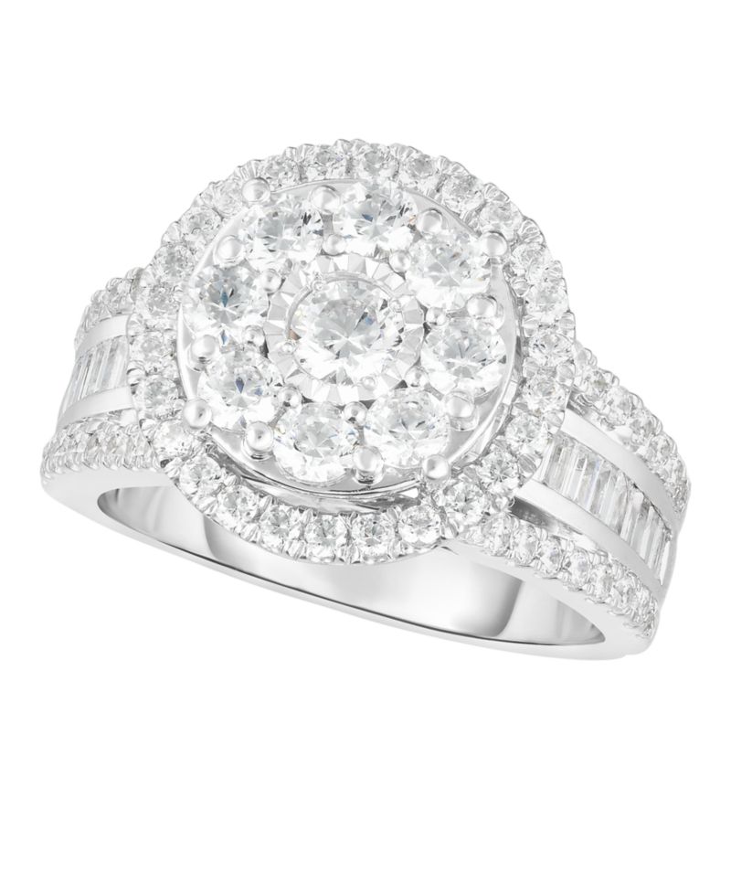 Diamond Round Halo Ring (2 ct. t.w.) in 10k White Gold