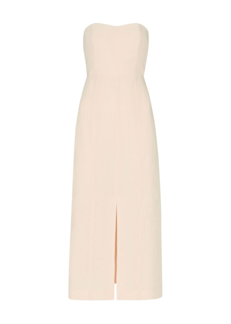 Women's Bandeau Front Slit Midi Dress