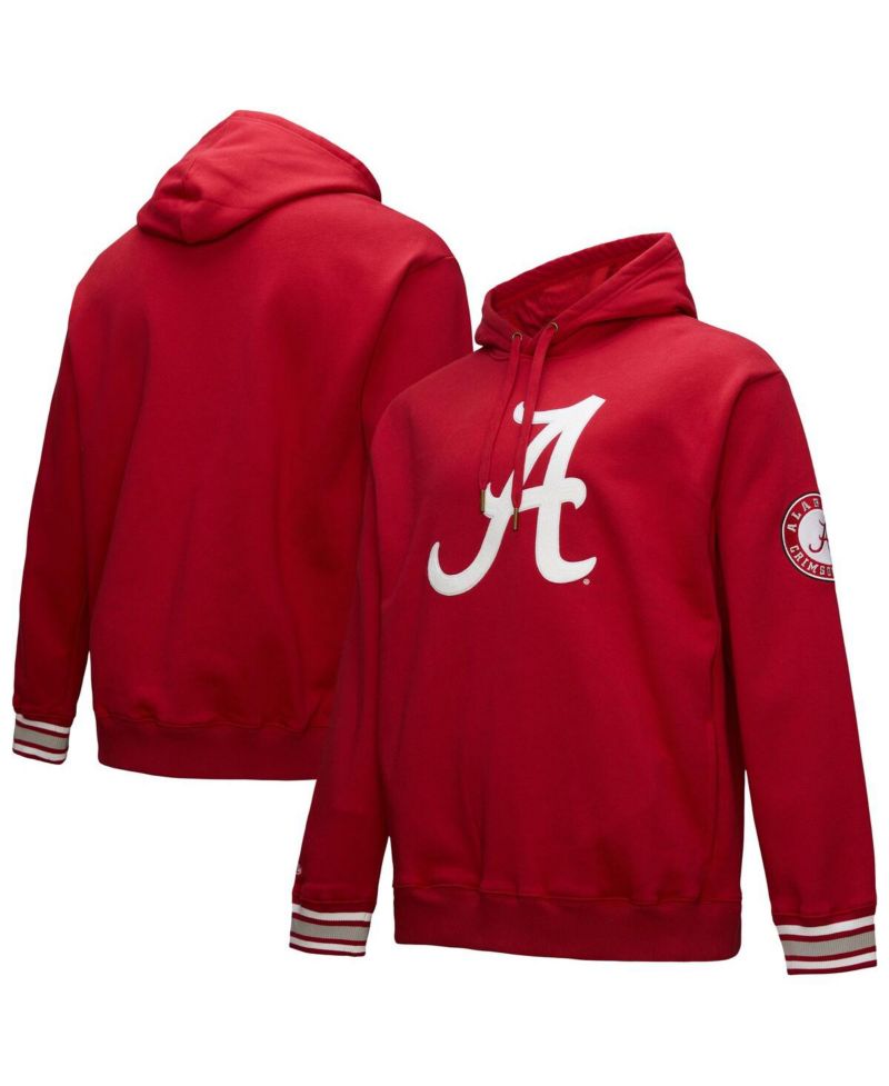 Men's Crimson Alabama Crimson Tide Chainstitch Fleece Pullover Hoodie