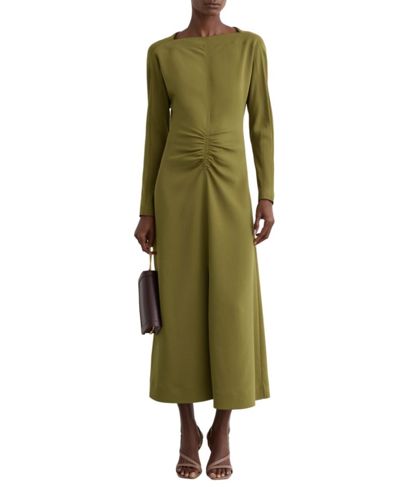 Women's Adriana Ruched Long-Sleeve Midi Dress