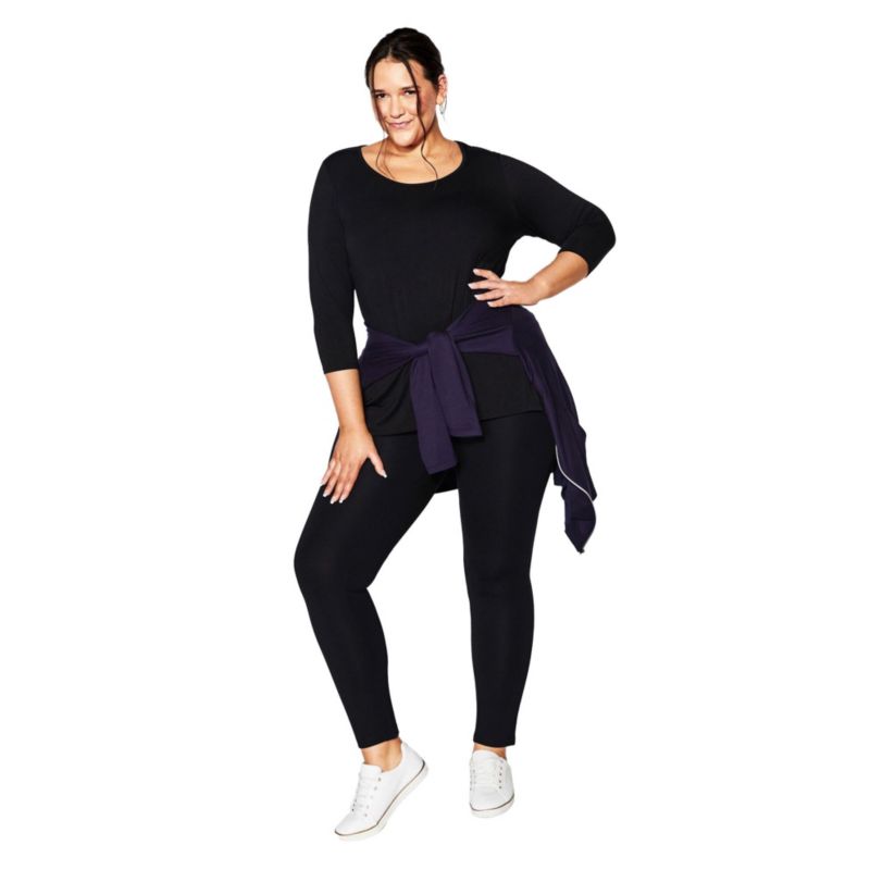Women's Plus Size Petite Pull On Ponte Pant