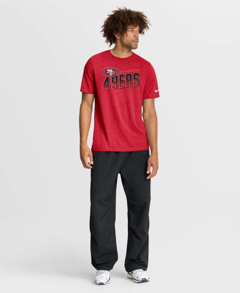 Men's San Francisco 49ers Believe The Game Tri-Blend Crewneck T-Shirt