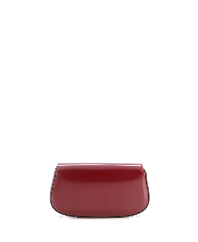 Small Bamboo Night Chain Clutch Leather