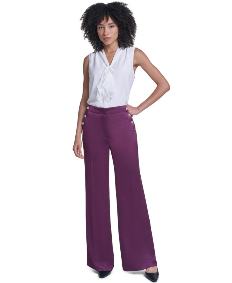 Women's High-Waisted Wide-Leg Pants