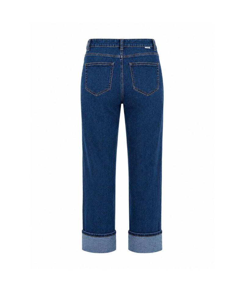 Women's Straight Leg Cuff Jeans