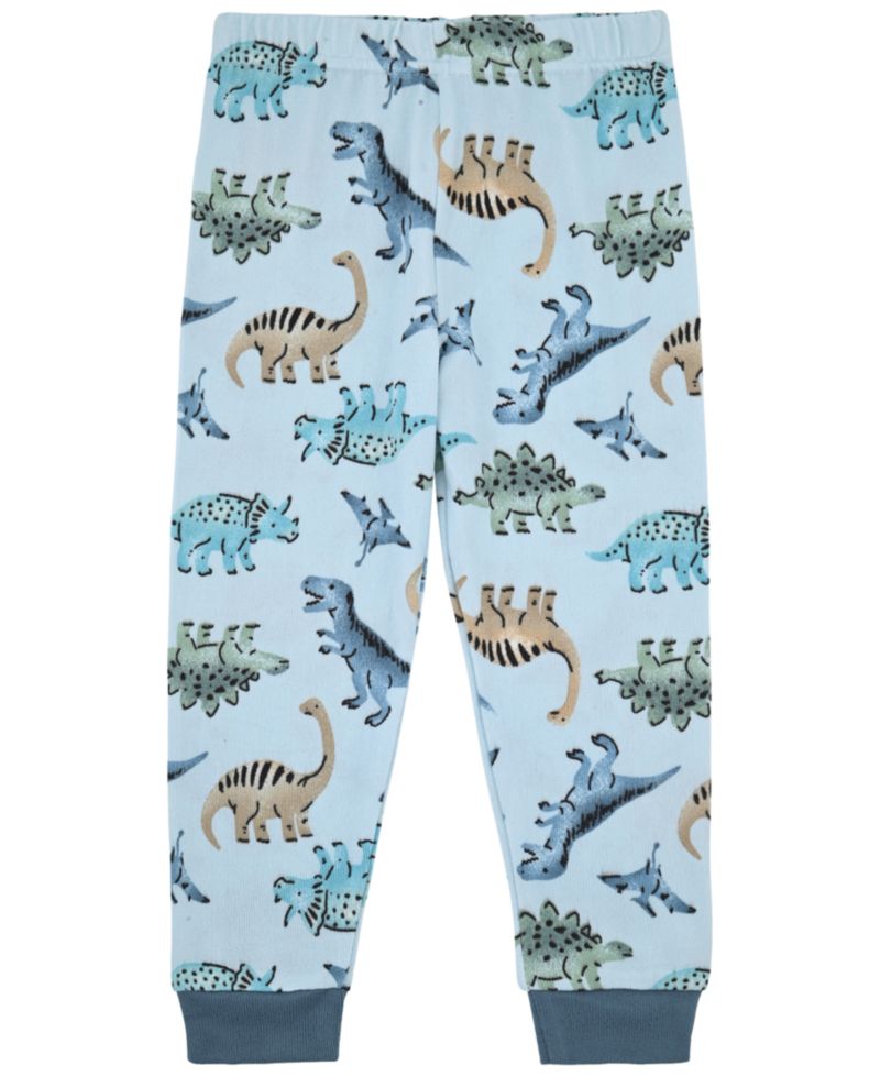 Boys' 12M-5T Dino Allover Print Pajama with Socks, 3-Piece Set