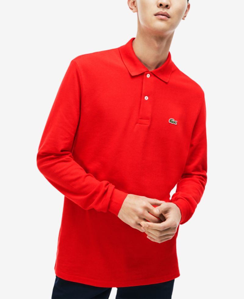 Men's Classic Fit Long-Sleeve Polo Shirt