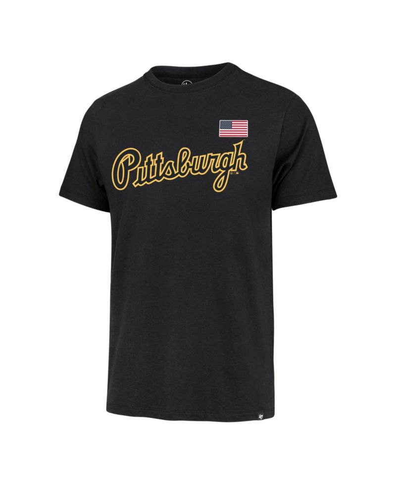 Men's Black Pittsburgh Pirates Heritage U.S. Flag T-Shirt