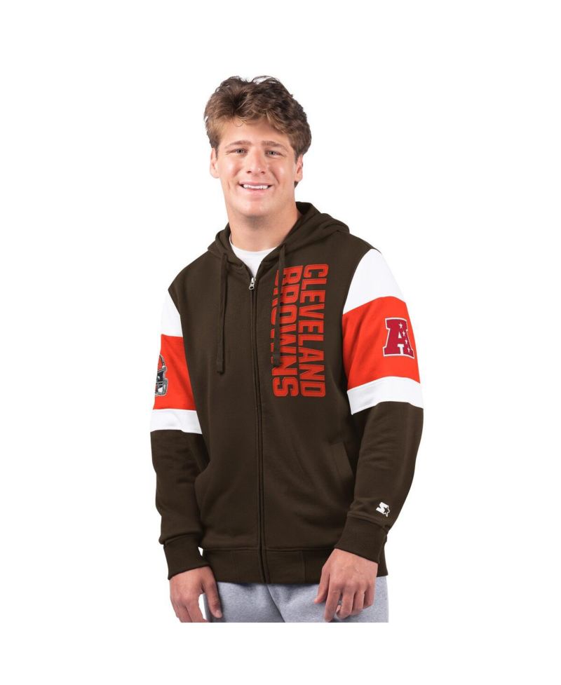 Men's Brown Cleveland Browns Extreme Full-Zip Hoodie