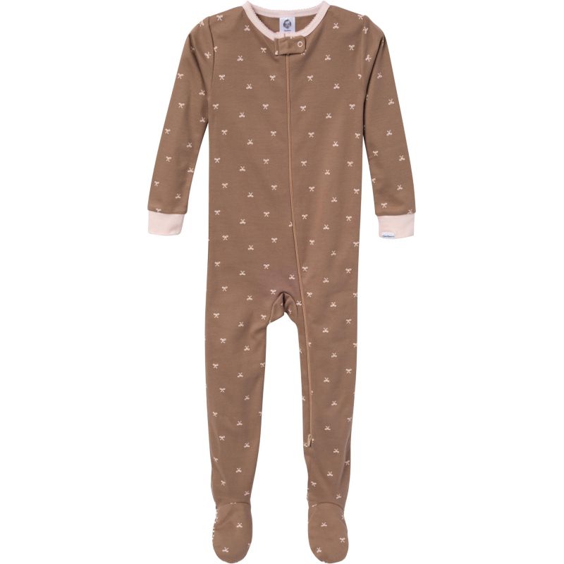 Baby Girls' Snug Fit Footed Pajamas, 4-Pack, Dog