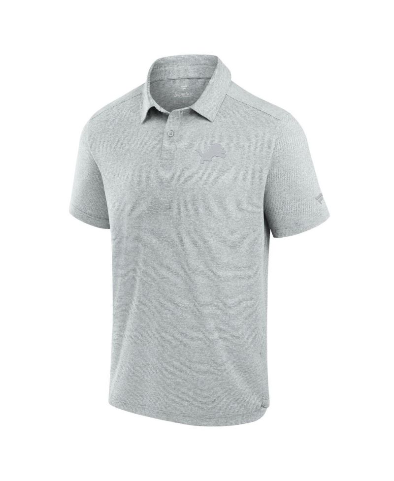 Men's Gray Detroit Lions Front Office Tech Polo Shirt