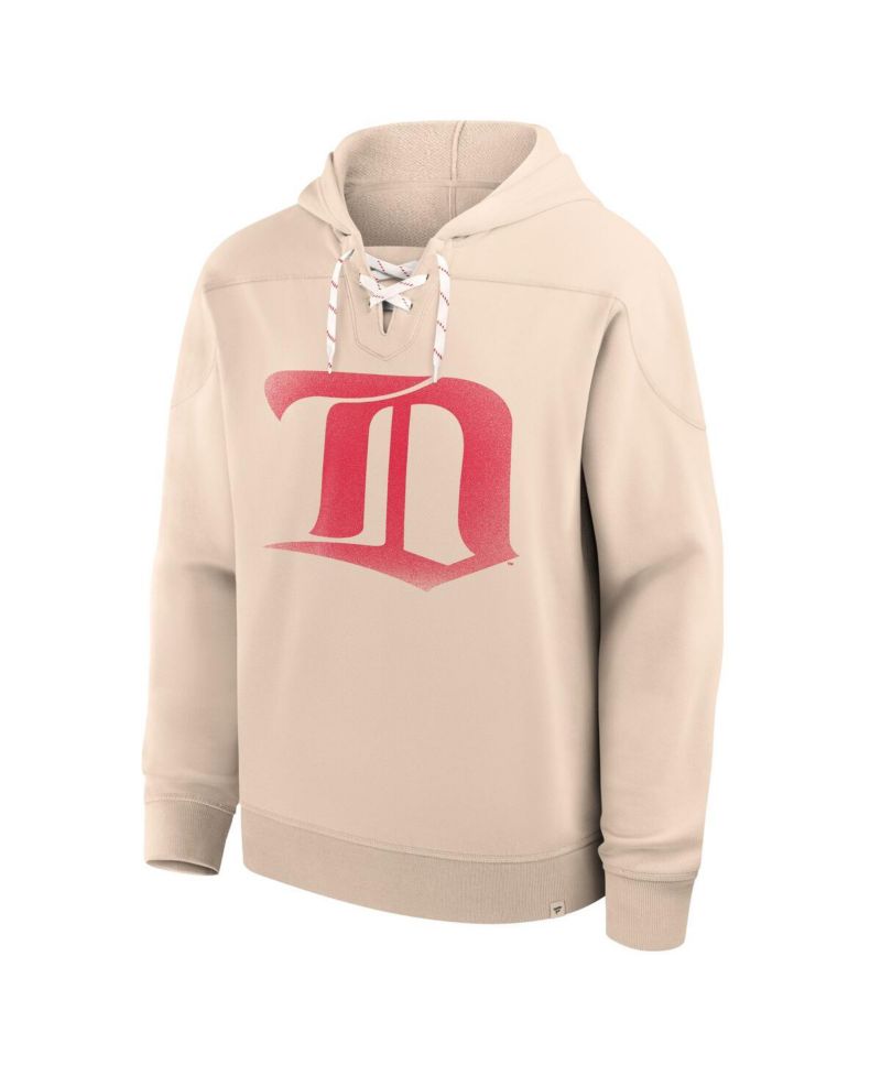 Men's Cream Detroit Red Wings Vintage Hoodie