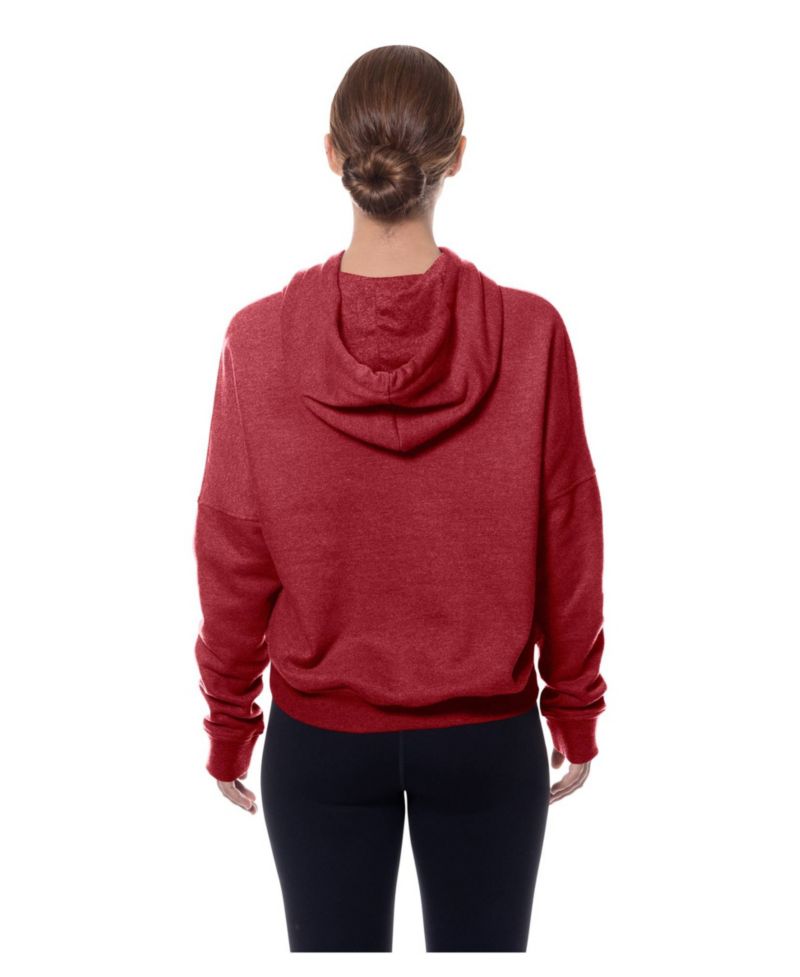 Women's Washington Commanders Throwback Boxy Long-Sleeve Hoodie Sweatshirt