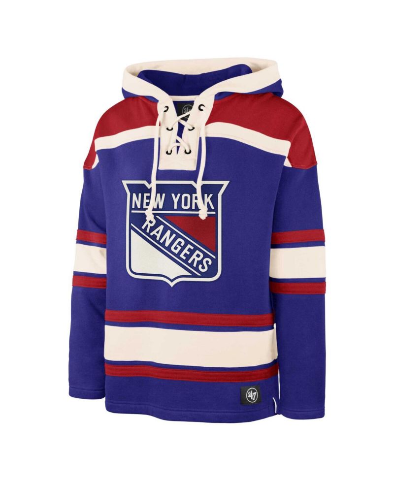 47 Brand Men's Igor Shesterkin Blue New York Rangers Player Name & Number Lacer Pullover Hoodie