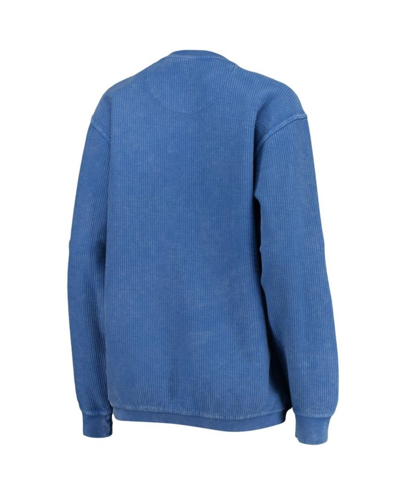Women's SMU Mustangs Corded Graphic Pullover Sweatshirt