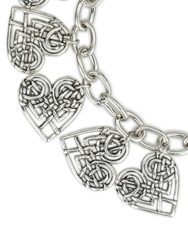 Scandinavian Knot Collection Heart Charm Bracelet