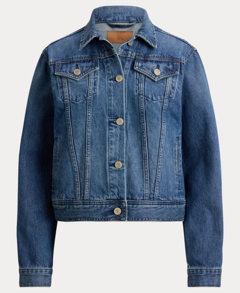 Women's Buttoned Placket Denim Trucker Jacket