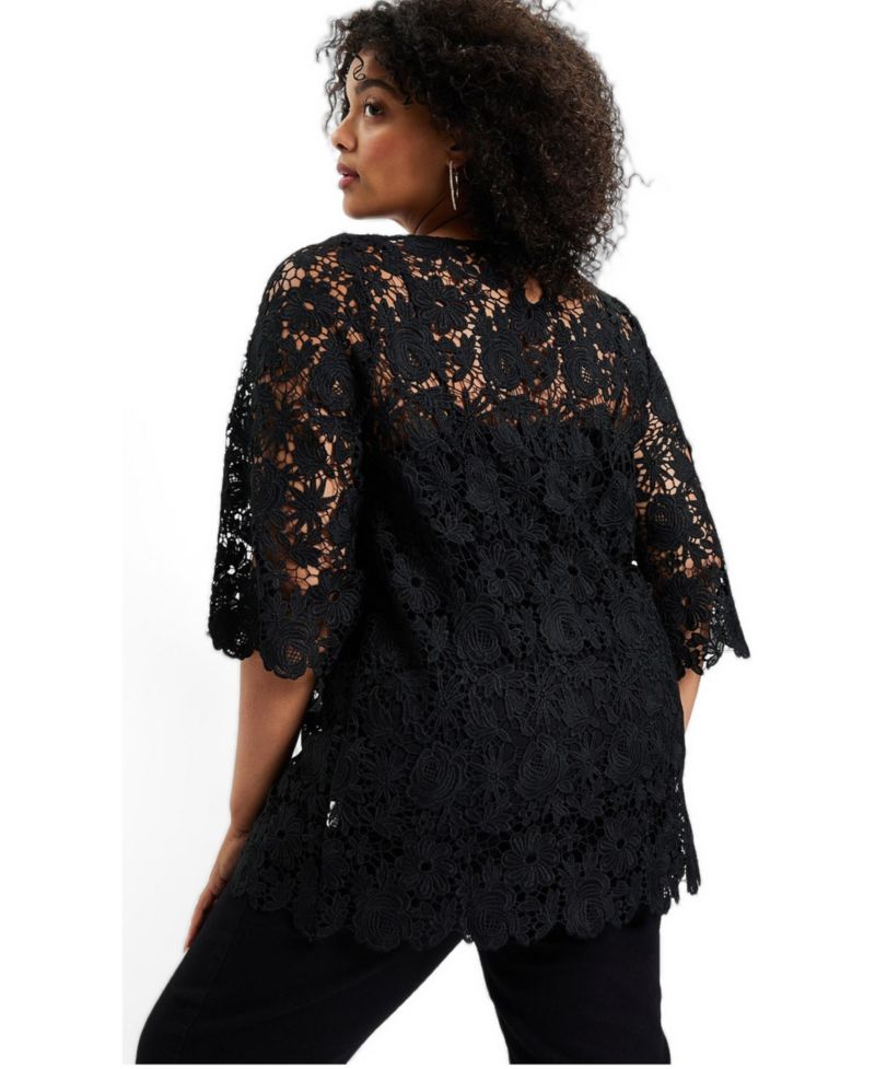 Women's June + Vie Allover Lace Top