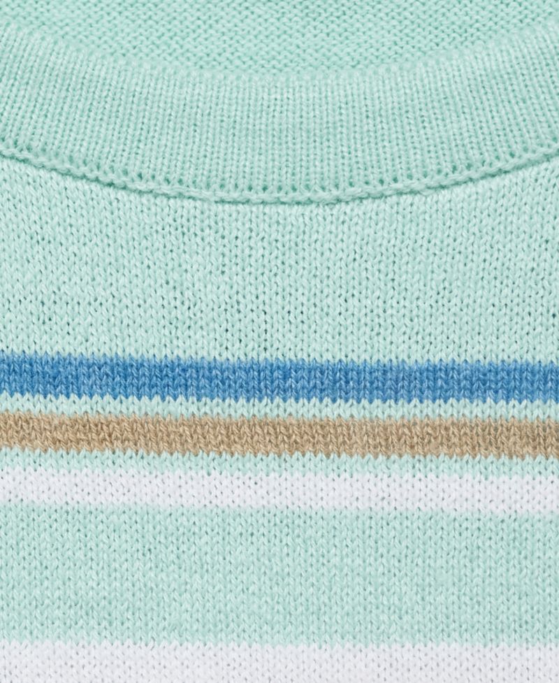 Women's Combined Stripes Short-Sleeved Sweater