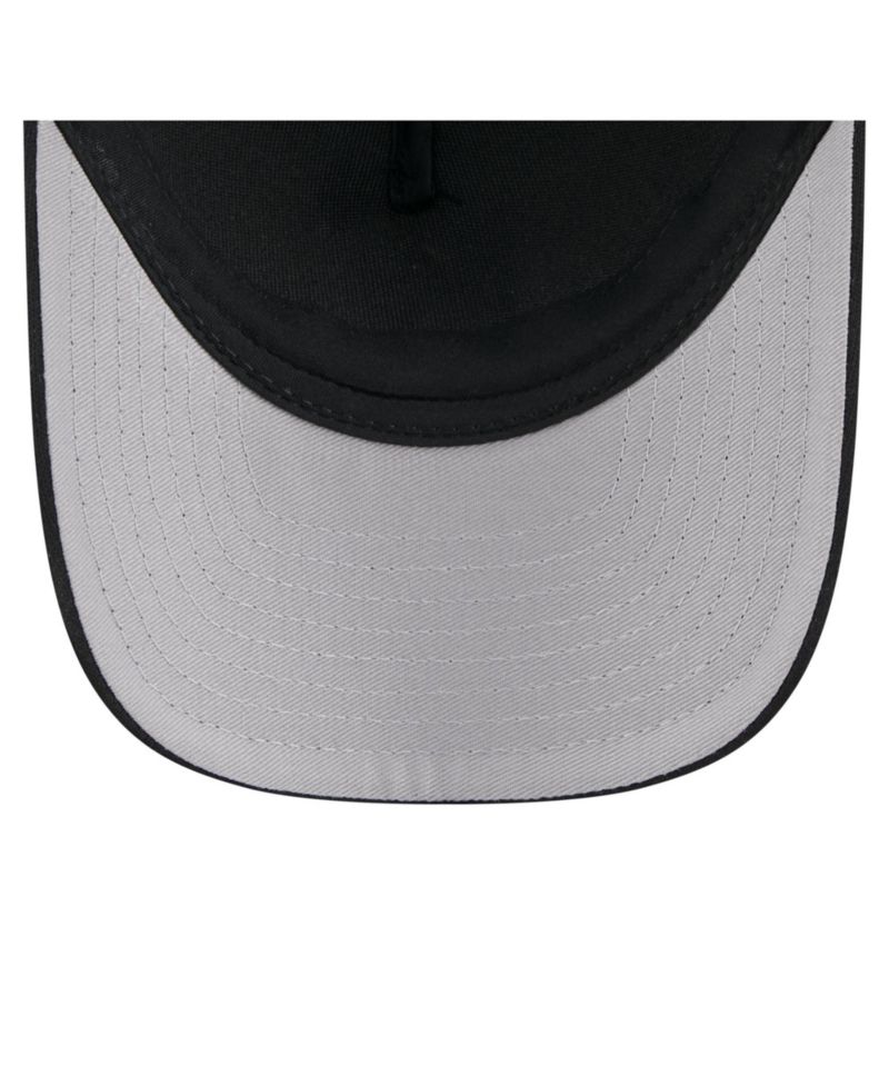 Men's Black Miami Marlins City Initial 9FORTY A-Frame M-Crown Adjustable Trucker Hat